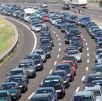 Traffico intenso sulle strade italiane