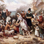 pranzo ringraziamento tra nativi e colonizzatori