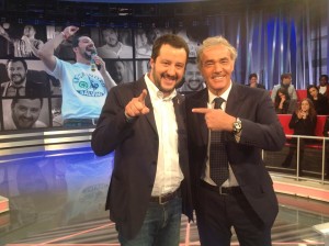 Giletti insieme a Salvini all'"Arena"